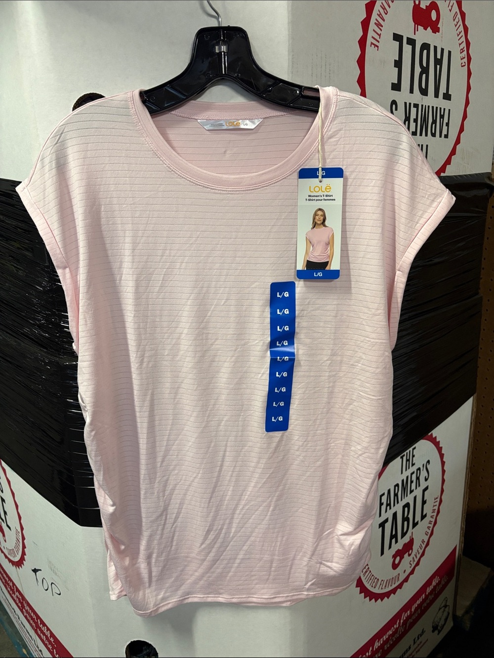 Lole Light Pink Short Sleeve Ribbed Tee